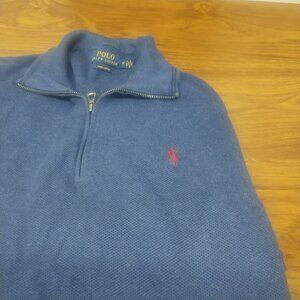 Men's Polo Ralph Lauren Quarter Zip Sweater Sz M